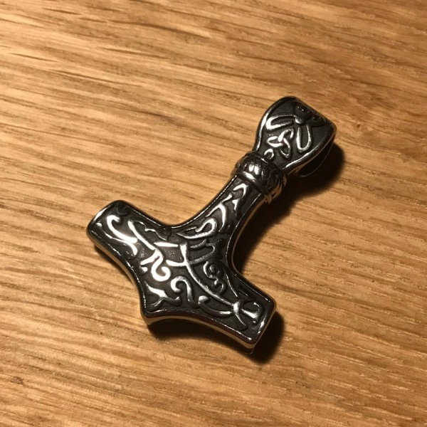 Thorshammer Amulett "Örlöghöfuð" Edelstahl