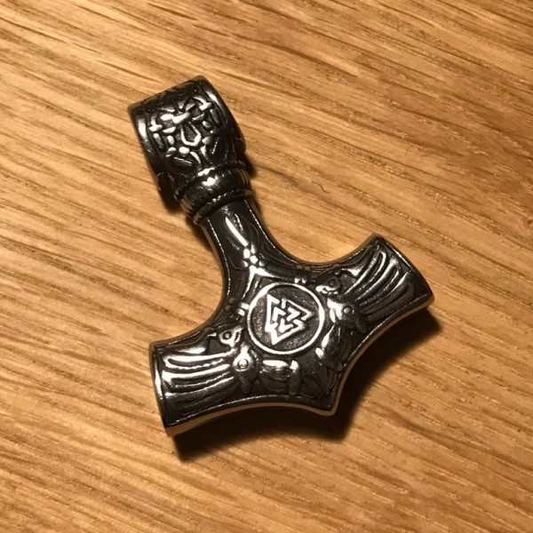 Thorshammer Amulett modern "Hrædnútur", Edelstahl