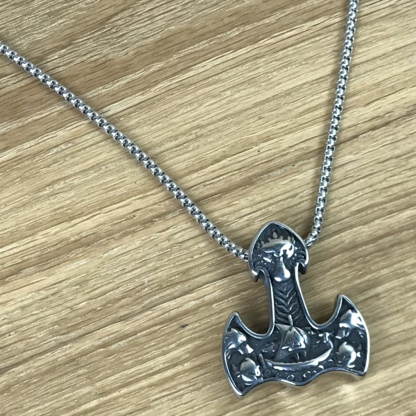 Thorshammer- Amulett modern "Hrymr", Edelstahl