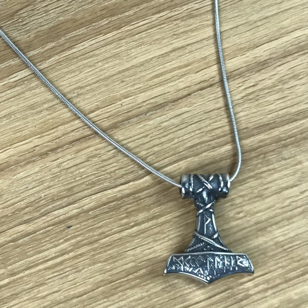 Thorshammer Amulett "Rúnahnútur", Edelstahl