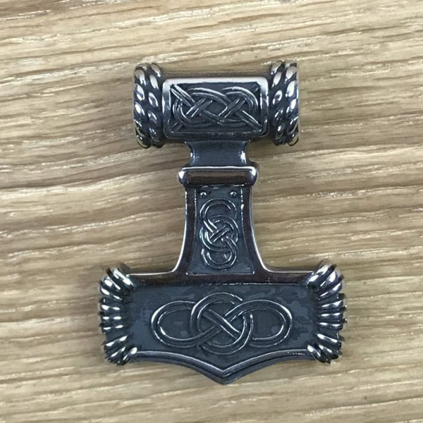 Thorshammer Amulett "Lykkjahringur", Edelstahl