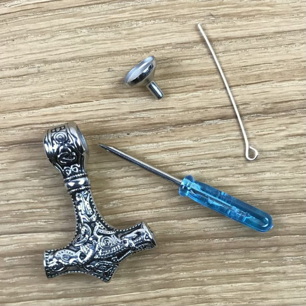 Thorshammer Amulett "Hnitbjörg", Edelstahl