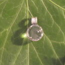 Bergkristallanhänger mit 12 mm Kugel, Silber