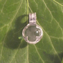 Bergkristallanhänger mit 16 mm Kugel, Silber