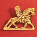 Fibel mit Reiter aus Birka, Bronze