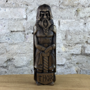 Thor Götterfigur, 26 cm handgeschnitzt aus Lindenholz, Unikat