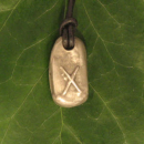 Gebo Runenamulett aus Zinn