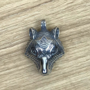 Amulett Wolfsmaske Edelstahl
