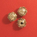 Perle mit Kreisverzierungen, Silber