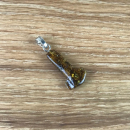 Bernstein-Thorshammer grüngold mit Silberöse