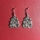 Ohrhänger doppelköpfiger Drache, silber